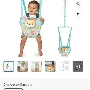 Baby Doorway Jumper with Raccoon Design